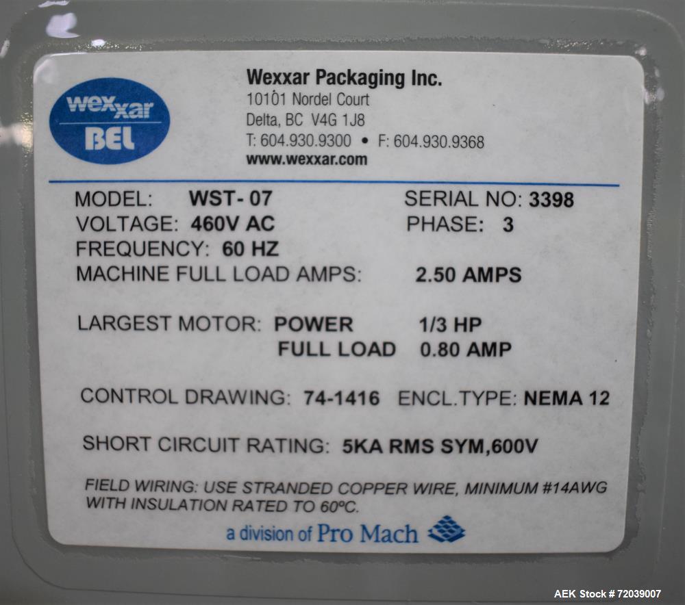 Used- Wexxar WST-07 Automatic Case Taper/Sealer